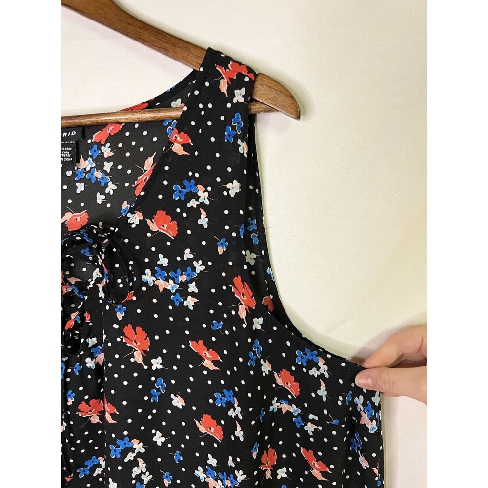 Torrid Women’s Sleeveless Blouse Polka Dot Floral Top Plus Size 3X - Picture 2 of 7